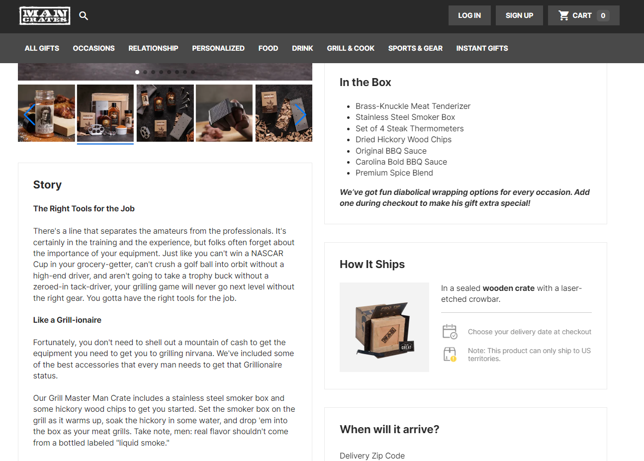 ecommerce content marketing case studies - man crates